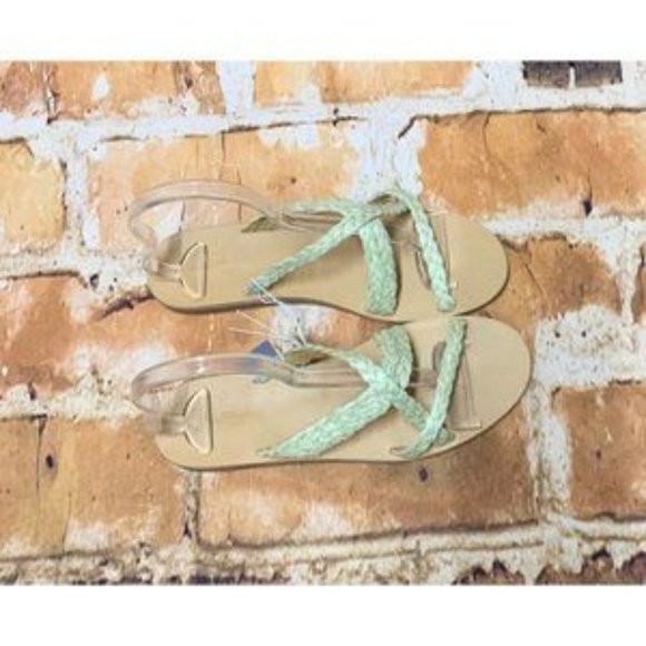 Universal Thread Opal Strappy Slide Sandals Sage 7 - Picture 6 of 10